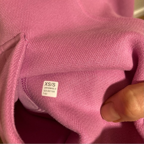 BNWOT XS/S Lululemon oversized half zip scuba. Dahlia Mauve - Picture 4 of 4